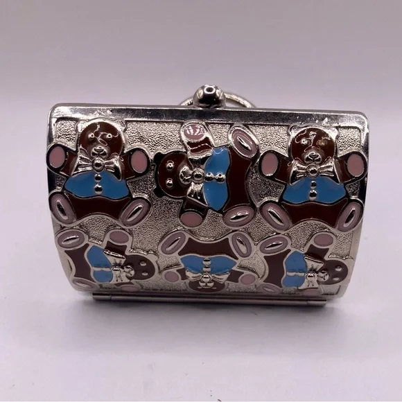 Judith Leiber for Neiman Marcus mini purse Enamel Teddy Bear Pill 🔥HP🔥